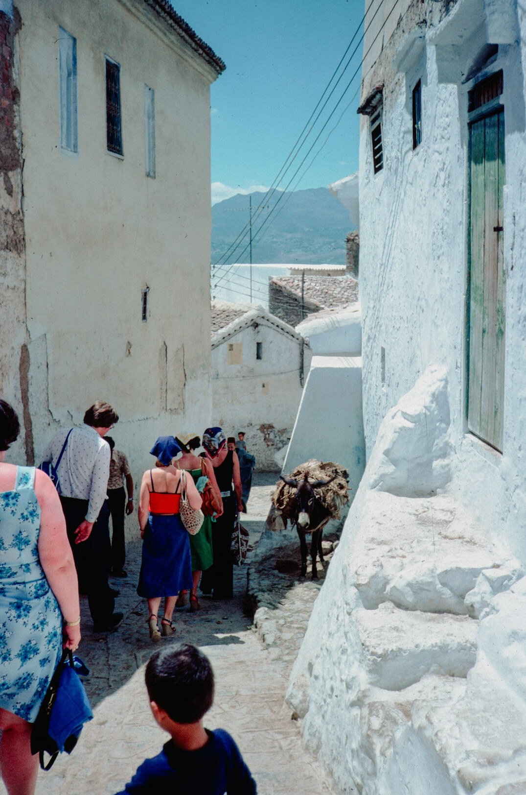 vintage village scene